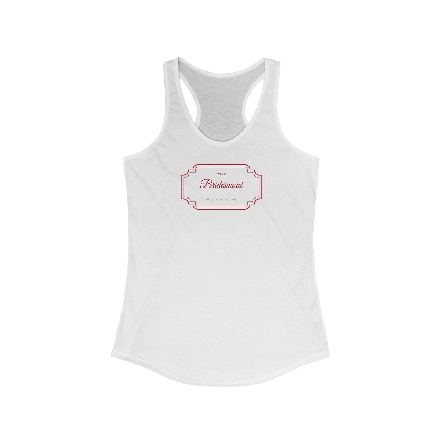 Bridesmaid shirts - Bridesmaid Tank Top - Bachelorette Party Shirts - Bridal Party Shirt Women's Ideal Racerback Tank