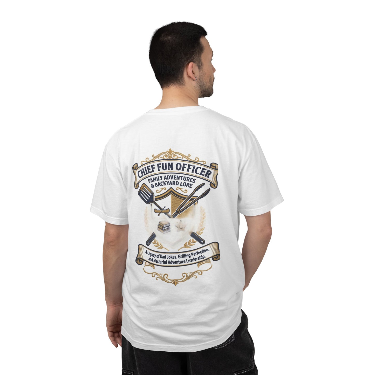 Chief Fun Officer Father's Day T-Shirt — Funny Family Backyard BBQ Grill Tee
