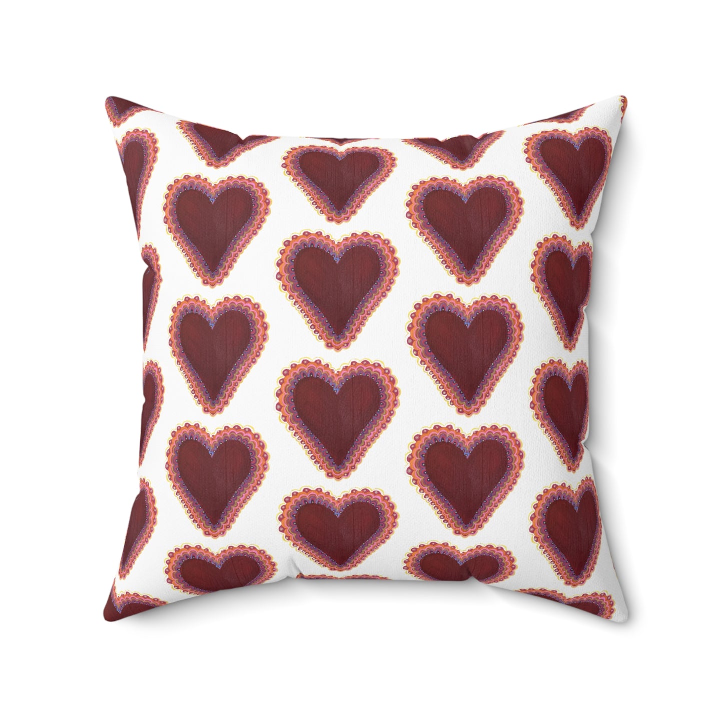 Throw Pillow - You Are So Loved - Valentine's Day, home decor, wedding gift, engagement gift, housewarming gift, cushion cover Frilly Heart Spun Polyester Square Pillow