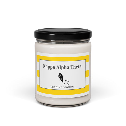 KAO Kappa Alpha Theta Sorority House Soy Wax Candle, Greek Life Gift Candle, Gift For Sorority Girl, College Move-In Gift, Eco Friendly 9oz. Candle Scented Soy Candle