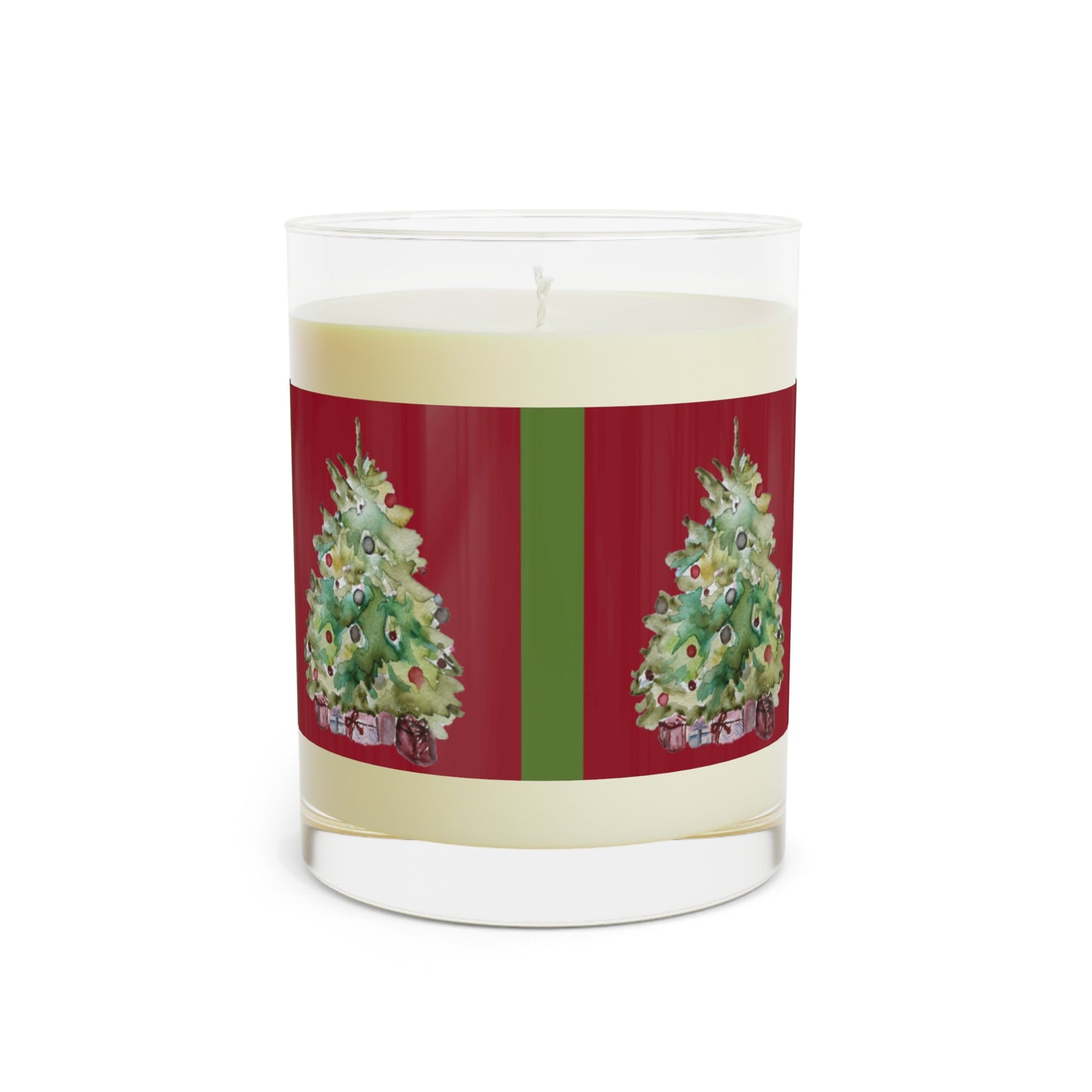 Christmas Tree Soy Candle | Tree Scented Candles | Holiday Scented Candles | Christmas Candle | Winter Candles | Christmas Gift | Home Decor Red Holiday Trees Scented Candle - Full Glass, 11oz