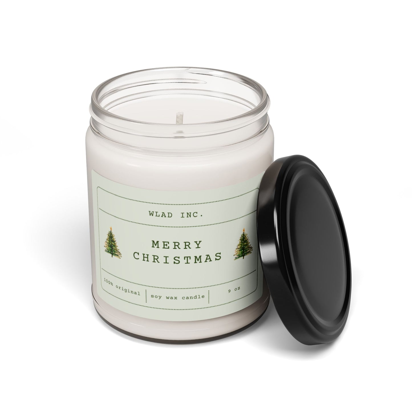 Merry and Bright 9oz. Soy Candle | Cinnamon, Vanilla,  White Sage, Coconut Cream, Peppermint Scent | Christmas Tree Candle | Pine Christmas Candle | Holiday Candle Scented Soy Candle, 9oz