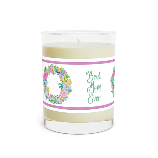 Wing Light Art Designs Best Mom Ever (Pink) Scented Candle - Full Glass, 11oz