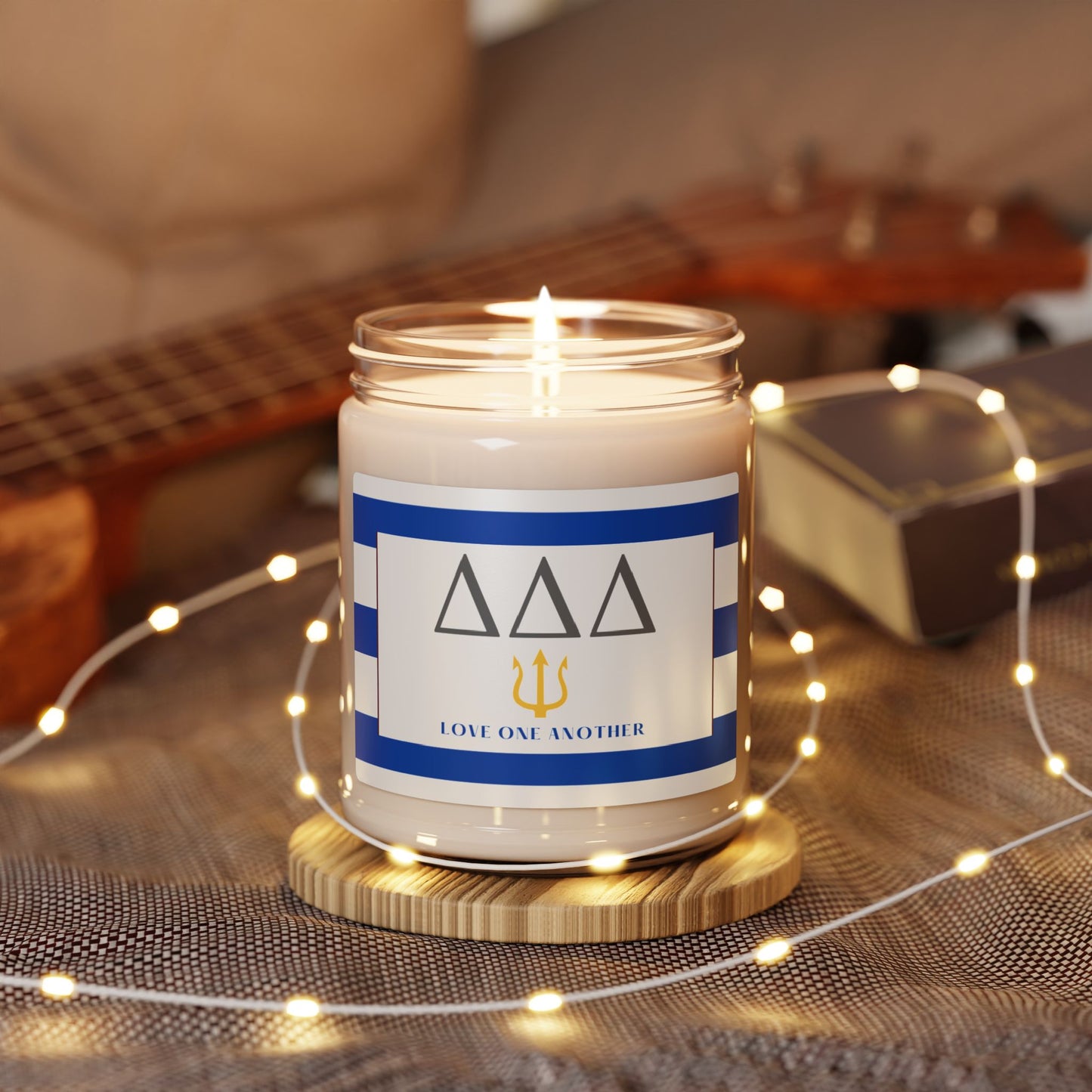 Tri Delta // Sorority 9 oz Hand Poured All Natural Soy Candles // Personalized Option // Choose Your Scent // Greek Letters Scented Soy Candle, 9oz