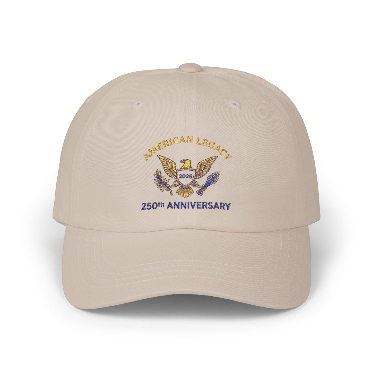 Commemorative 4th of July Cap - American Legacy 250th Anniversary Embroidered Eagle