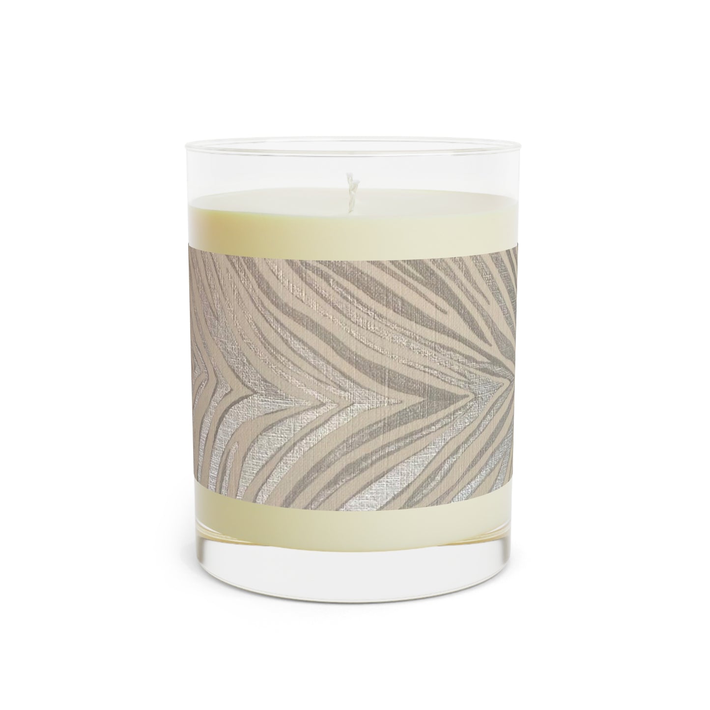 Wing Light Art Designs Silver Zebra Print Scented Candle - Full Glass, 11oz