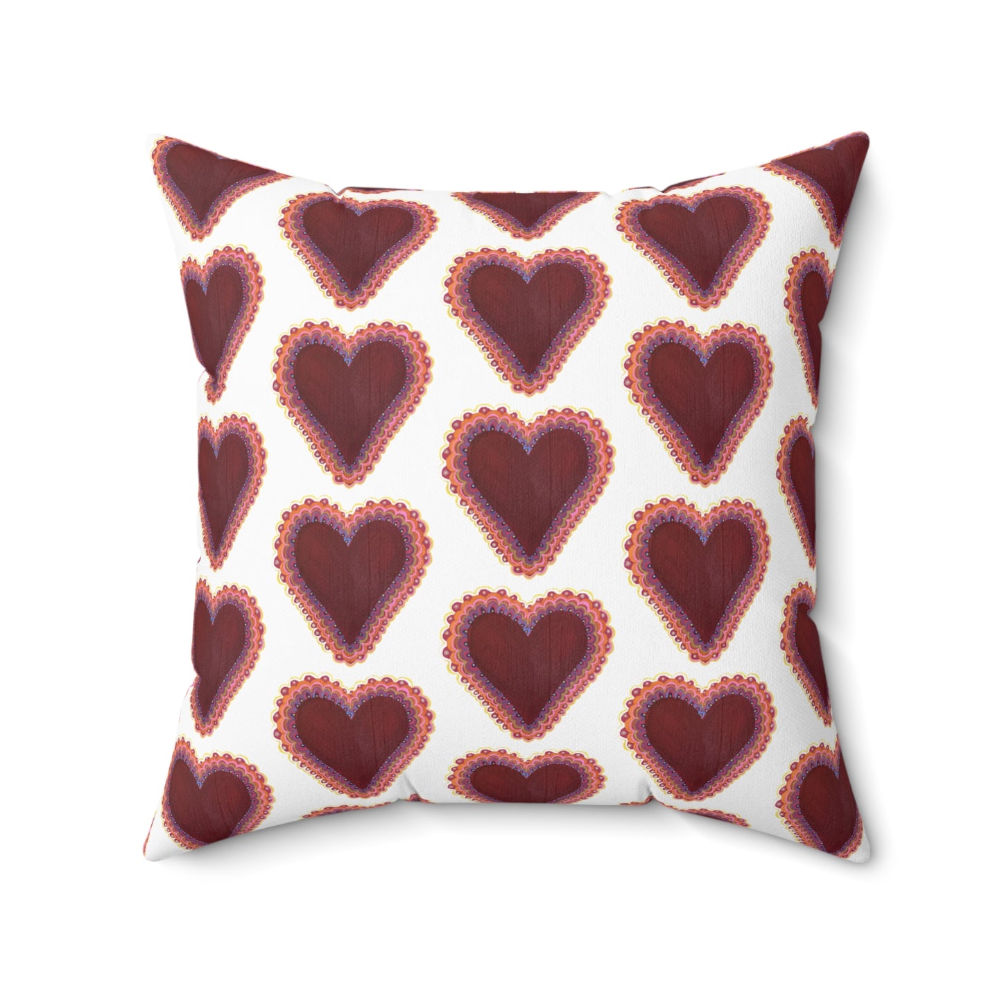 Throw Pillow - You Are So Loved - Valentine's Day, home decor, wedding gift, engagement gift, housewarming gift, cushion cover Frilly Heart Spun Polyester Square Pillow