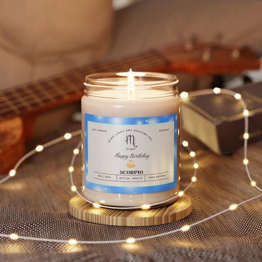 Scorpio Birth Month Candle Gift - Birthday Gift For Her - Star Sign Scented Candle Scented Soy Candle, 9oz Birthdate Candle, Custom Birth Month Candle Gifts for Her, Astrology Candle, Birth Zodiac