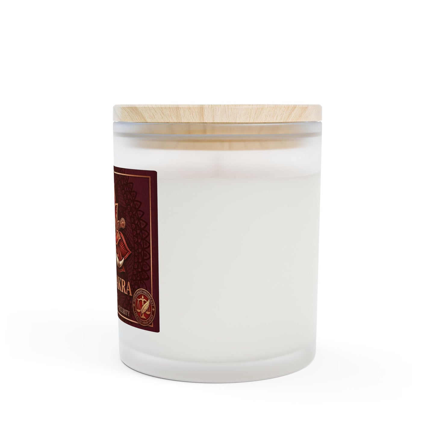 The Sovereign Audit Root Chakra Candle — Muladhara Frosted Glass Scented Candle (11 oz)