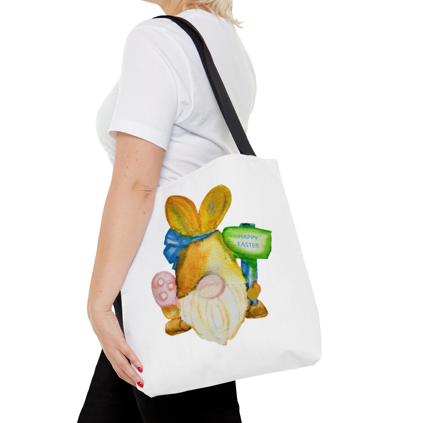 Wing Light Art Designs Happy Easter Bunny Gnome AOP Tote Bag