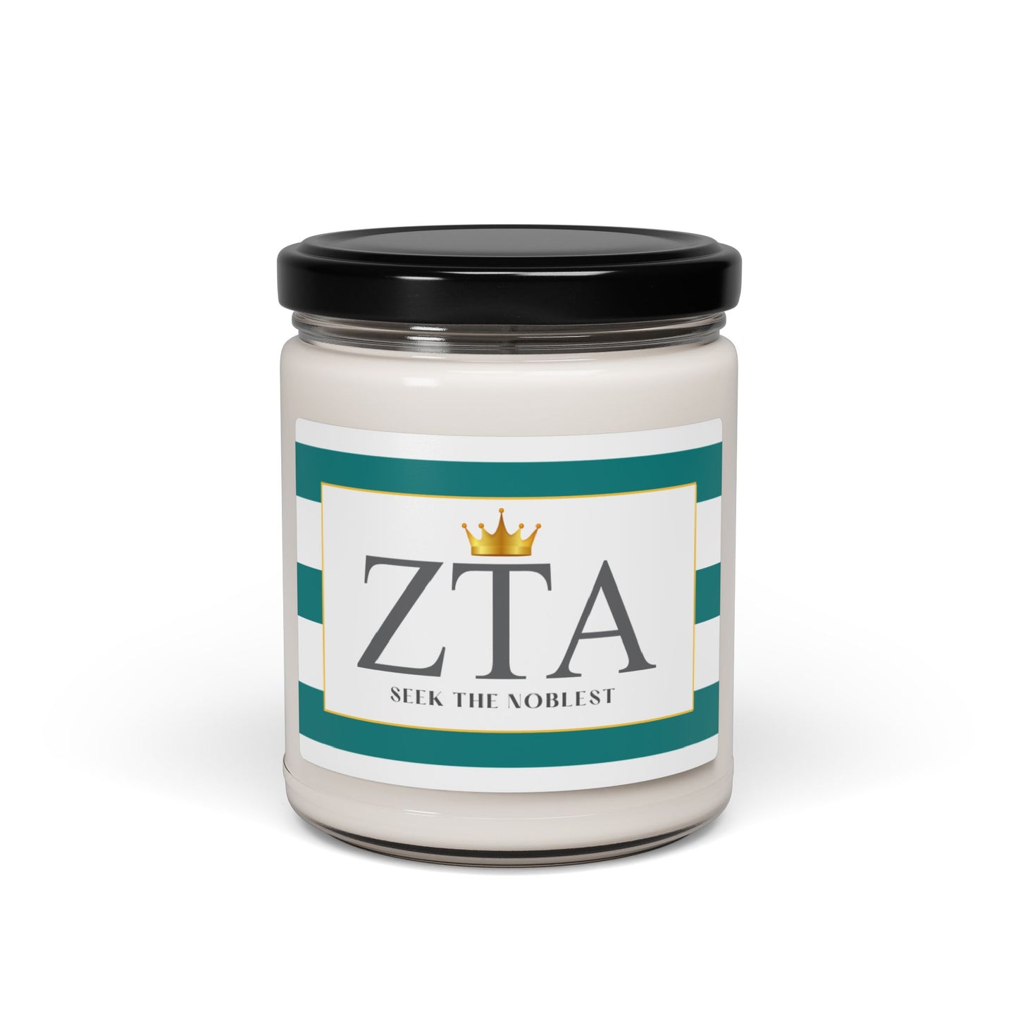 ZTA Zeta Tau Alpha Sorority House Soy Wax Candle, Greek Life Gift Candle, Gift For Sorority Girl, College Move-In Gift, Eco Friendly 9oz. Candle Scented Soy Candle, 9oz