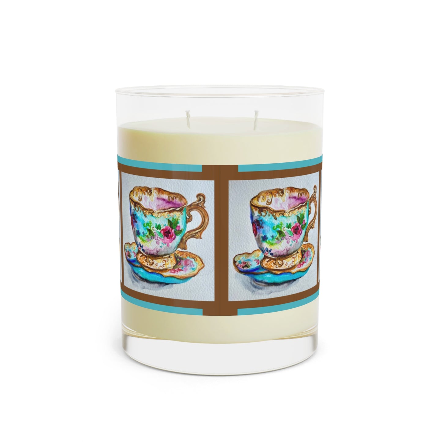 Wing Light Art Designs Fancy Teacup Scented Candle - Full Glass, 11oz