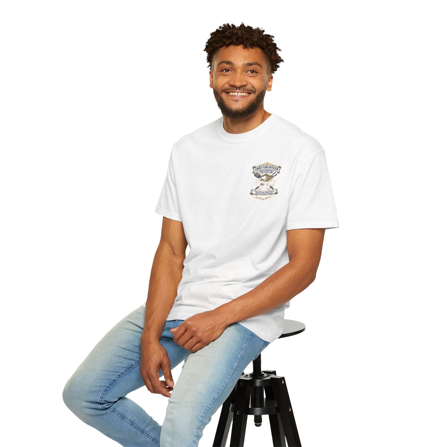 Chief Fun Officer Father's Day T-Shirt — Funny Family Backyard BBQ Grill Tee