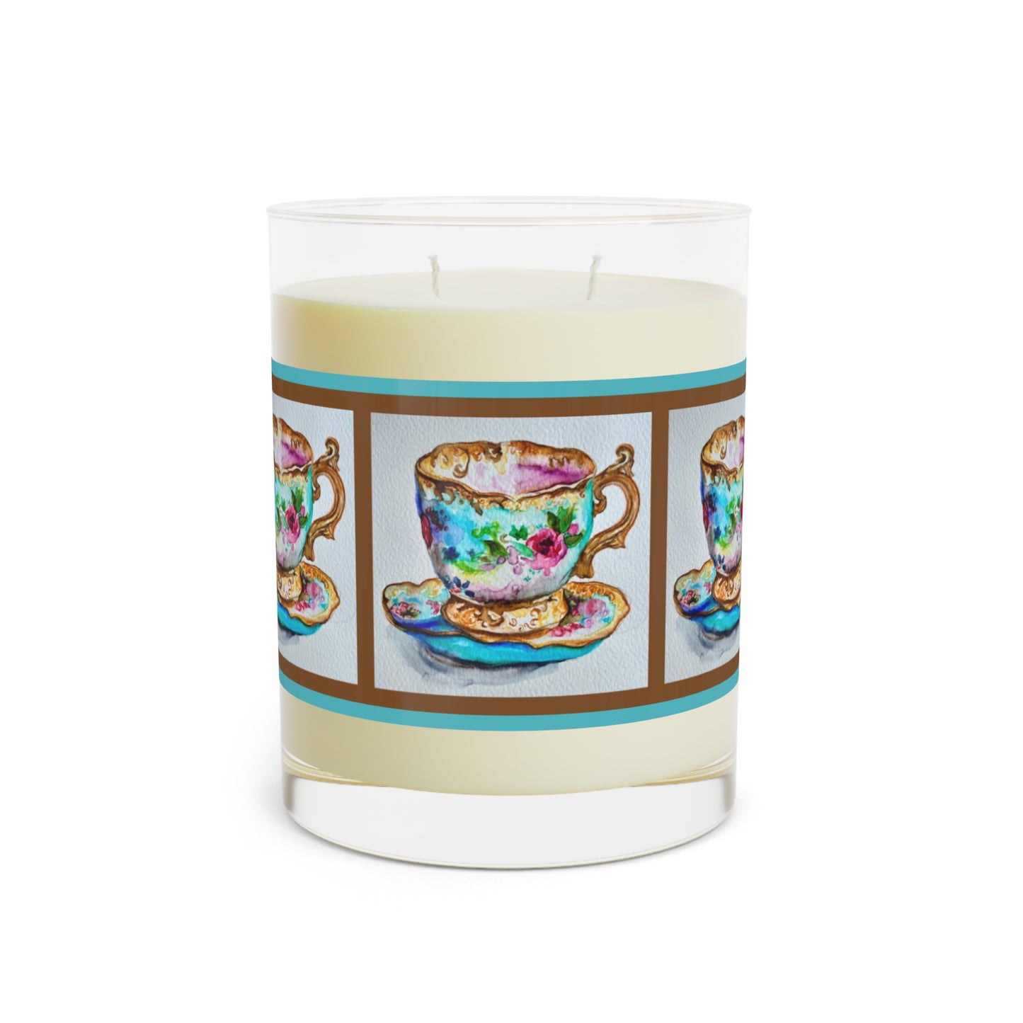 Wing Light Art Designs Fancy Teacup Scented Candle - Full Glass, 11oz