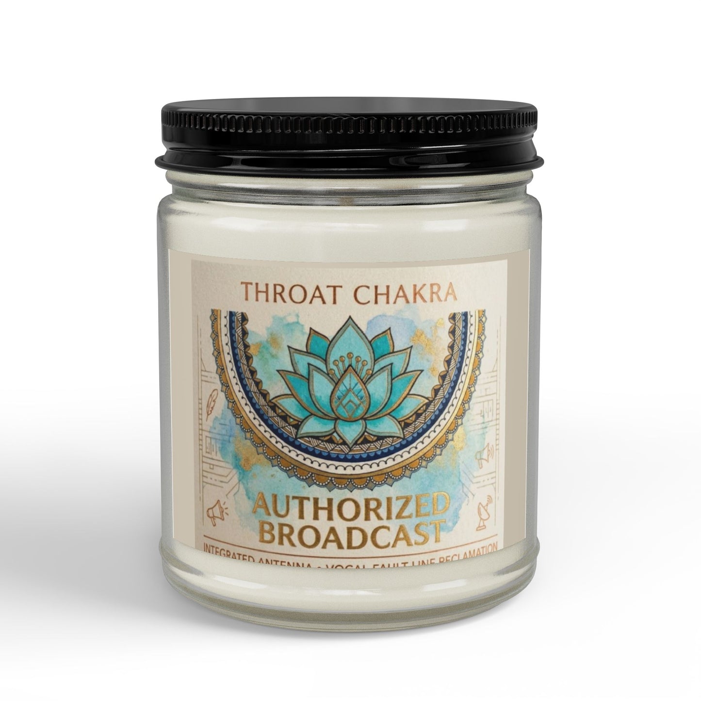 The Sovereign Audit™ Throat Chakra Soy Candle — 'Authorize' Scented Jar (4oz & 9oz)