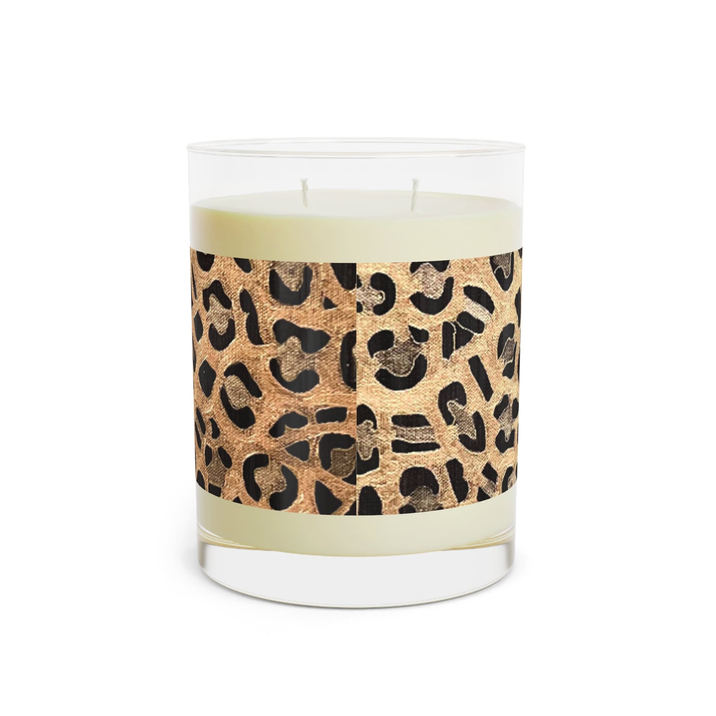 Wing Light Art Designs Gold Leopard Print Scented Candle - Full Glass, 11oz