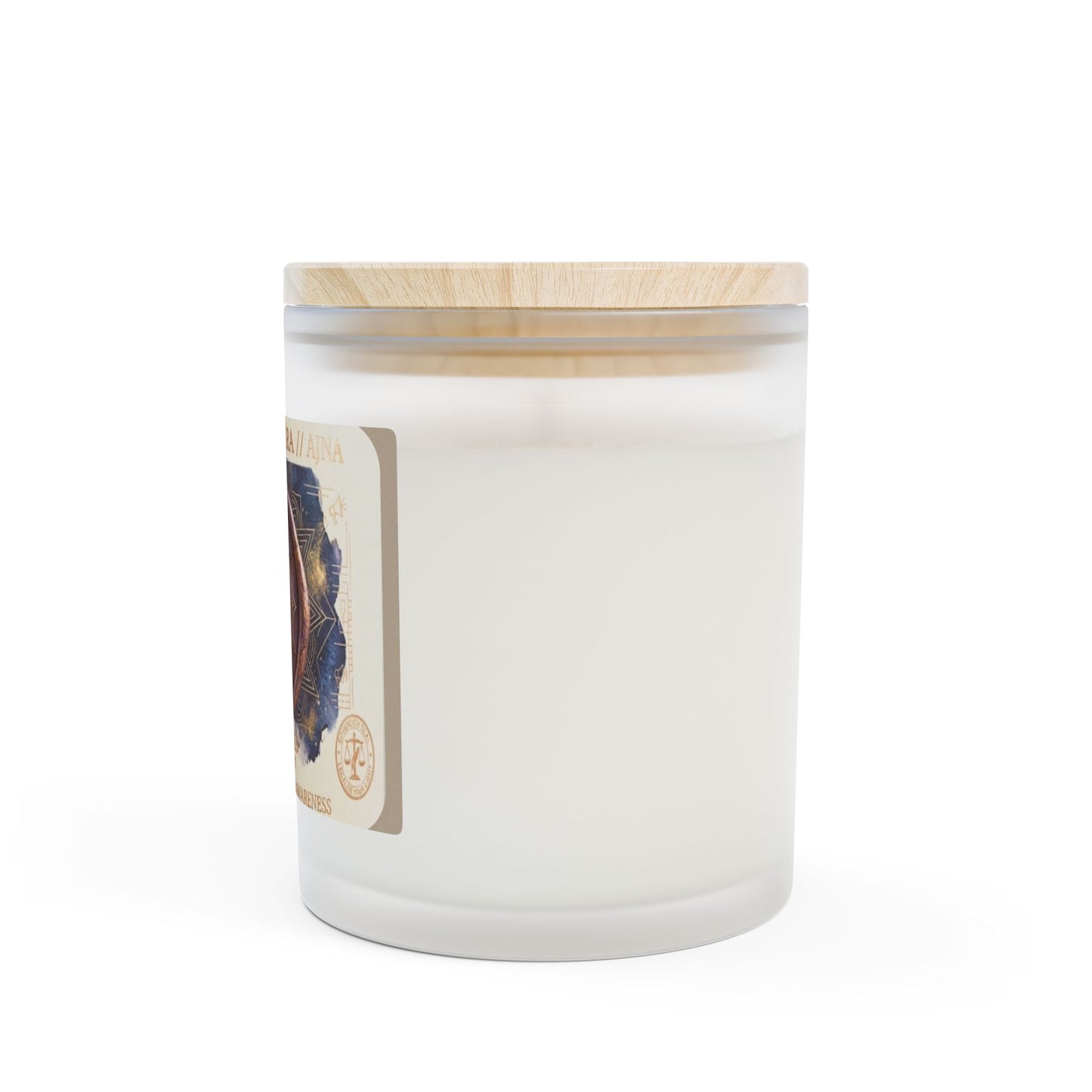 The Sovereign Audit™ Third Eye Chakra Frosted Glass Candle — 11oz Meditation & Intuition Soy Candle