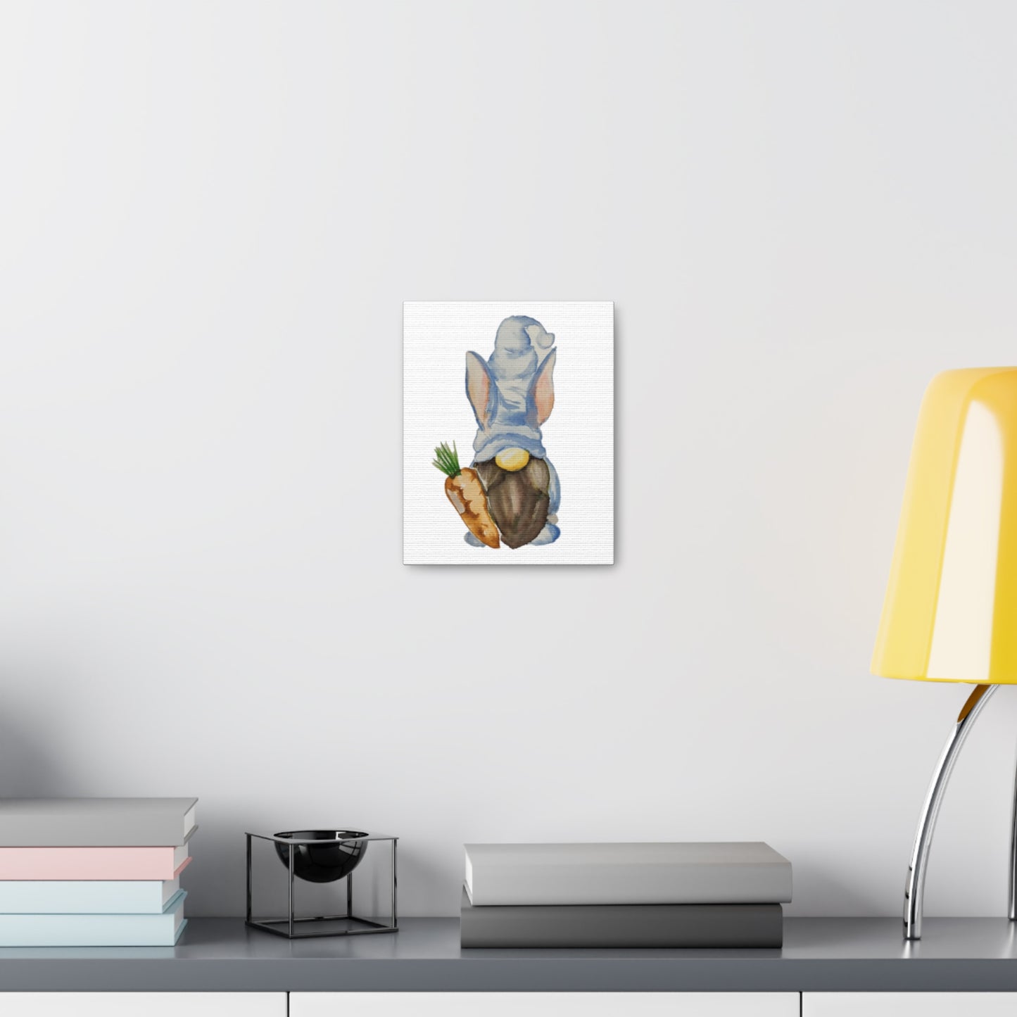 Wing Light Art Designs Blue Bunny Gnome Canvas Gallery Wraps