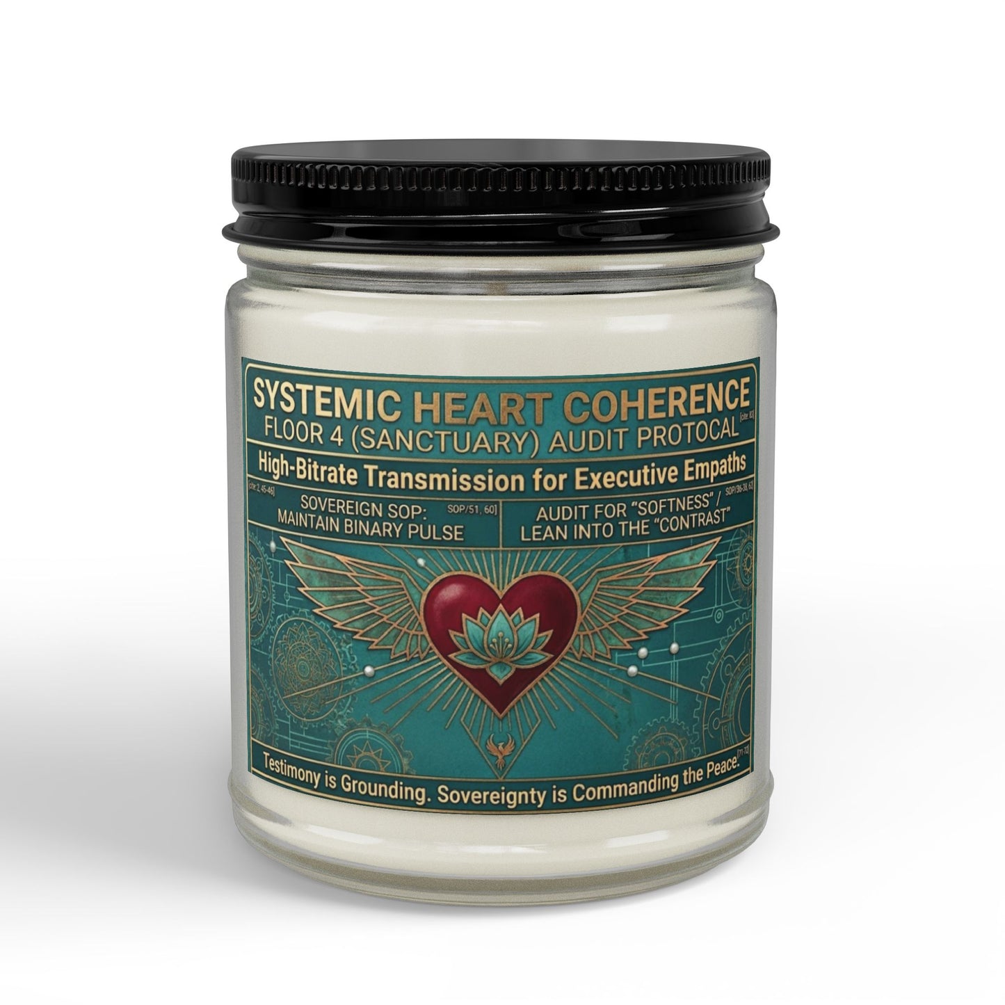 The Sovereign Audit™ Heart Chakra Soy Candle — Systemic Heart Coherence Scented Jar (4oz & 9oz)