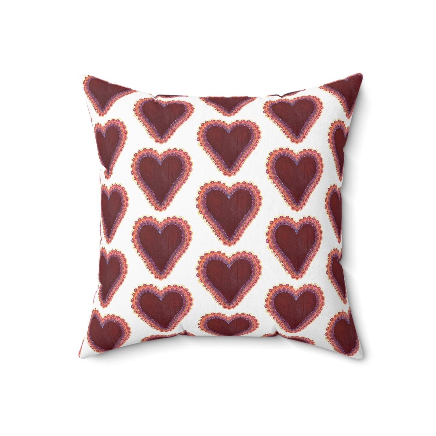 Throw Pillow - You Are So Loved - Valentine's Day, home decor, wedding gift, engagement gift, housewarming gift, cushion cover Frilly Heart Spun Polyester Square Pillow