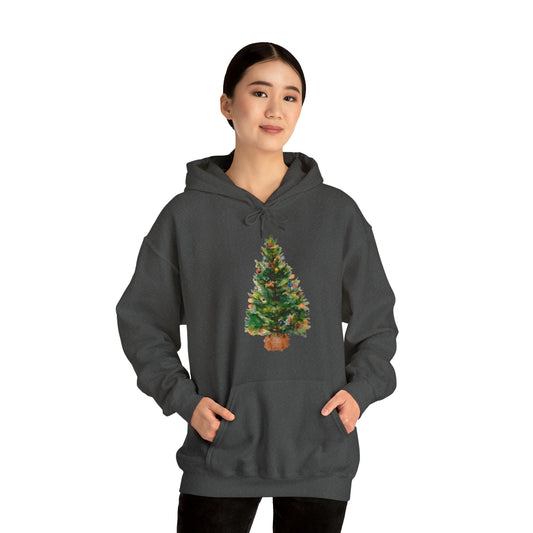 CHRISTMAS TREE UNISEX Heavy Blend™ Hooded Sweatshirt, Christmas Trees Hoodie, Christmas Gift Sweatshirt, Merry Xmas Gift Hoodie, Christmas Hoodies for All Genders, Xmas Party Hoodie, Pine Trees Hoodie