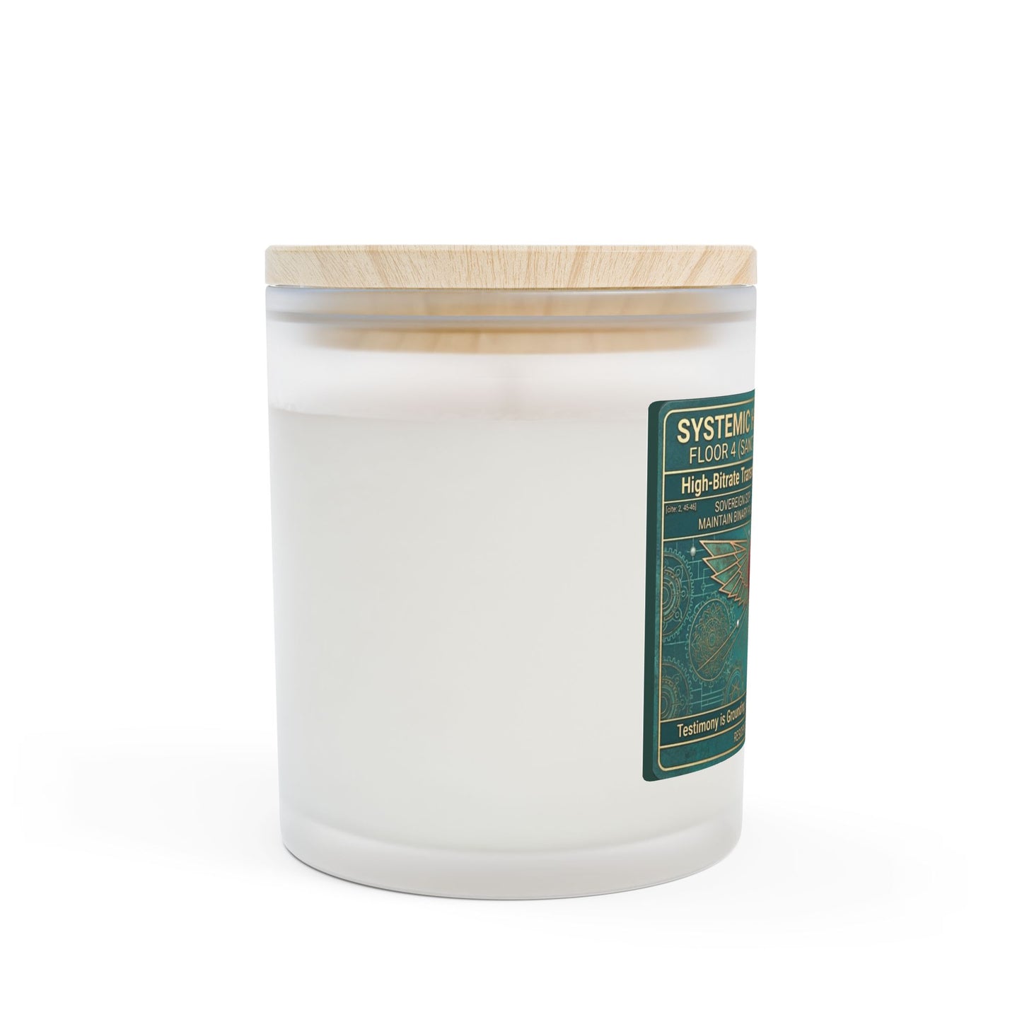 The Sovereign Audit™ Systemic Heart Chakra Frosted Glass Candle — 11oz Aromatherapy Candle