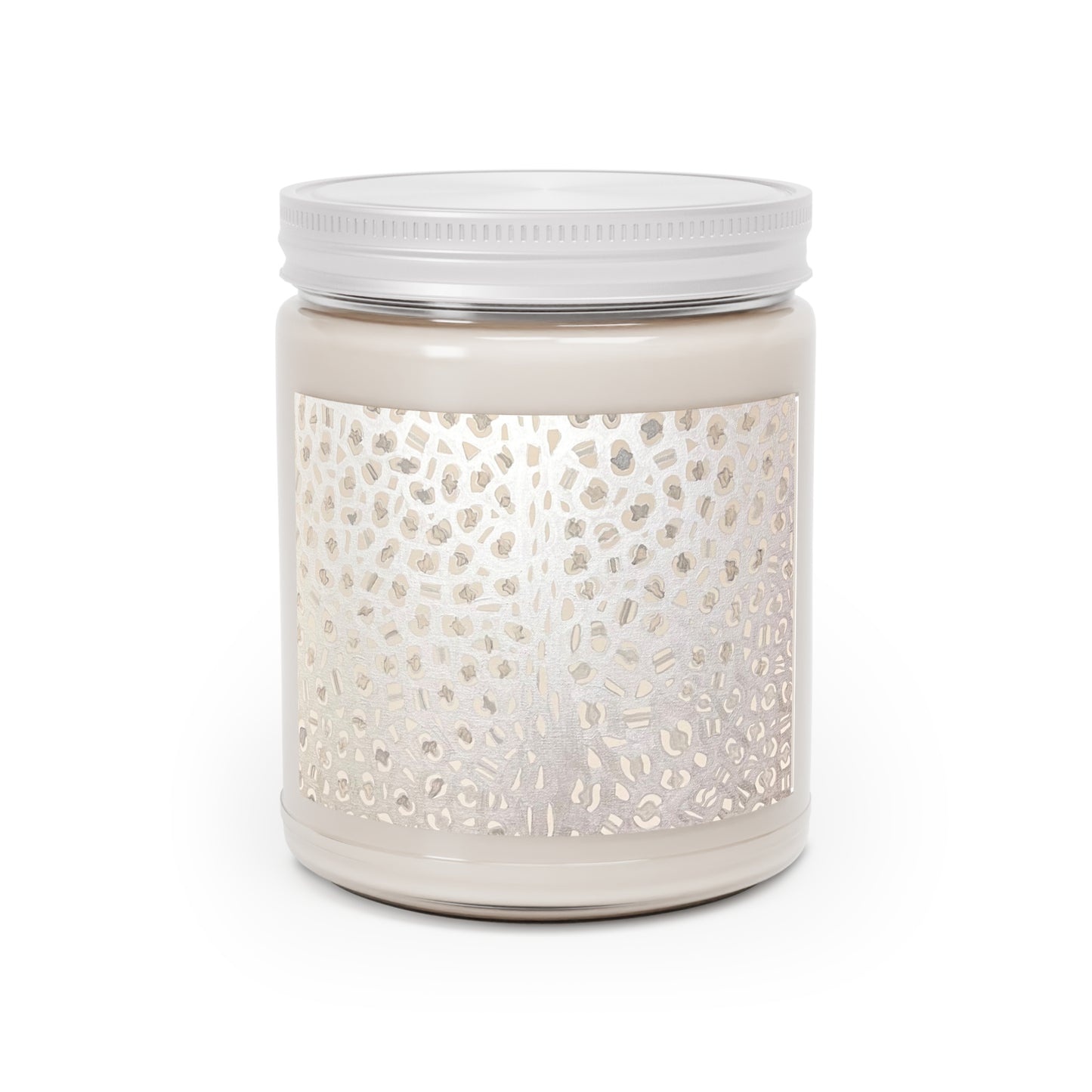 Small Silver Leopard Print Scented Candles, 9oz