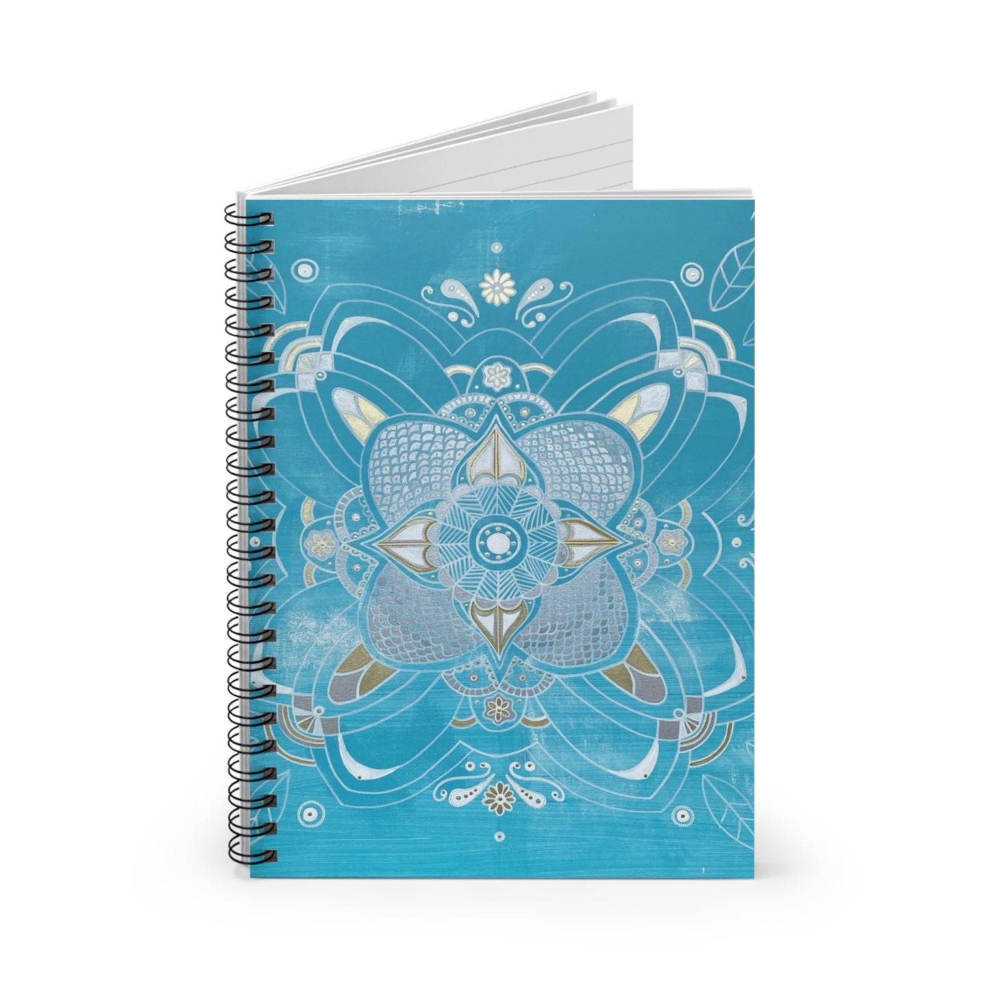 Manifestation GRATITUDE JOURNAL | Daily Journal | Affirmation Journal I Gratitude Journal Mindfulness Blue Mandala Spiral Notebook - Ruled Line