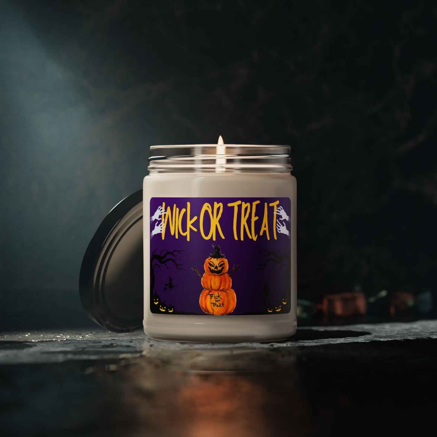 Spooky Season Soy Candle - Halloween Fall Autumn Candle Decor for Home - Halloween Gifts - Giftable Halloween Candle, Seasonal Gifts Scented Soy Candle, 9oz