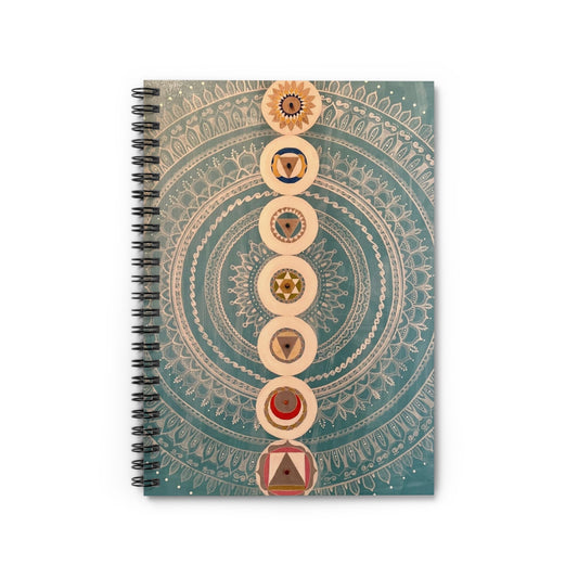 Manifestation journal Gratitude Journal Self-Help Custom Notebook for Women, Gift for Her, Chakra Mandala Spiral Notebook - Ruled Line