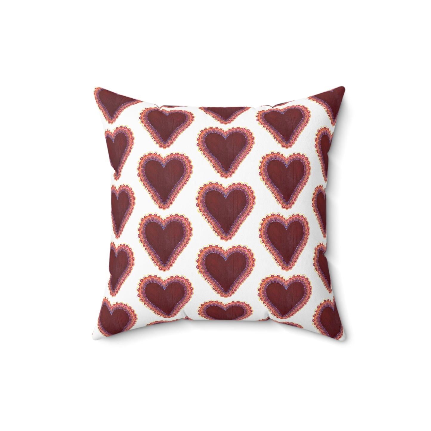 Throw Pillow - You Are So Loved - Valentine's Day, home decor, wedding gift, engagement gift, housewarming gift, cushion cover Frilly Heart Spun Polyester Square Pillow