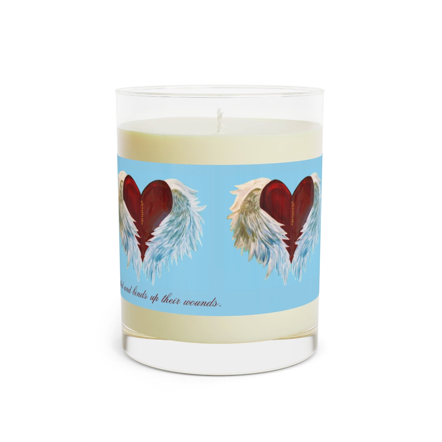 Wing Light Art Designs Healing Heart Scented Candle - Full Glass, 11oz