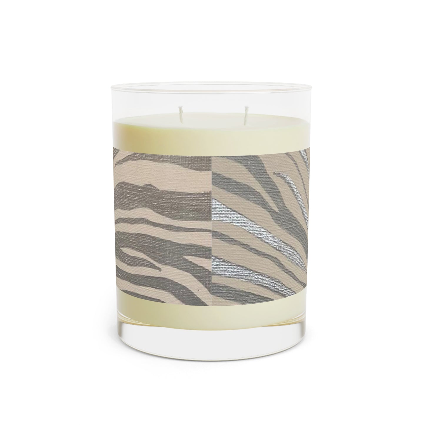 Silver Zebra Scented Candle - Full Glass, 11oz