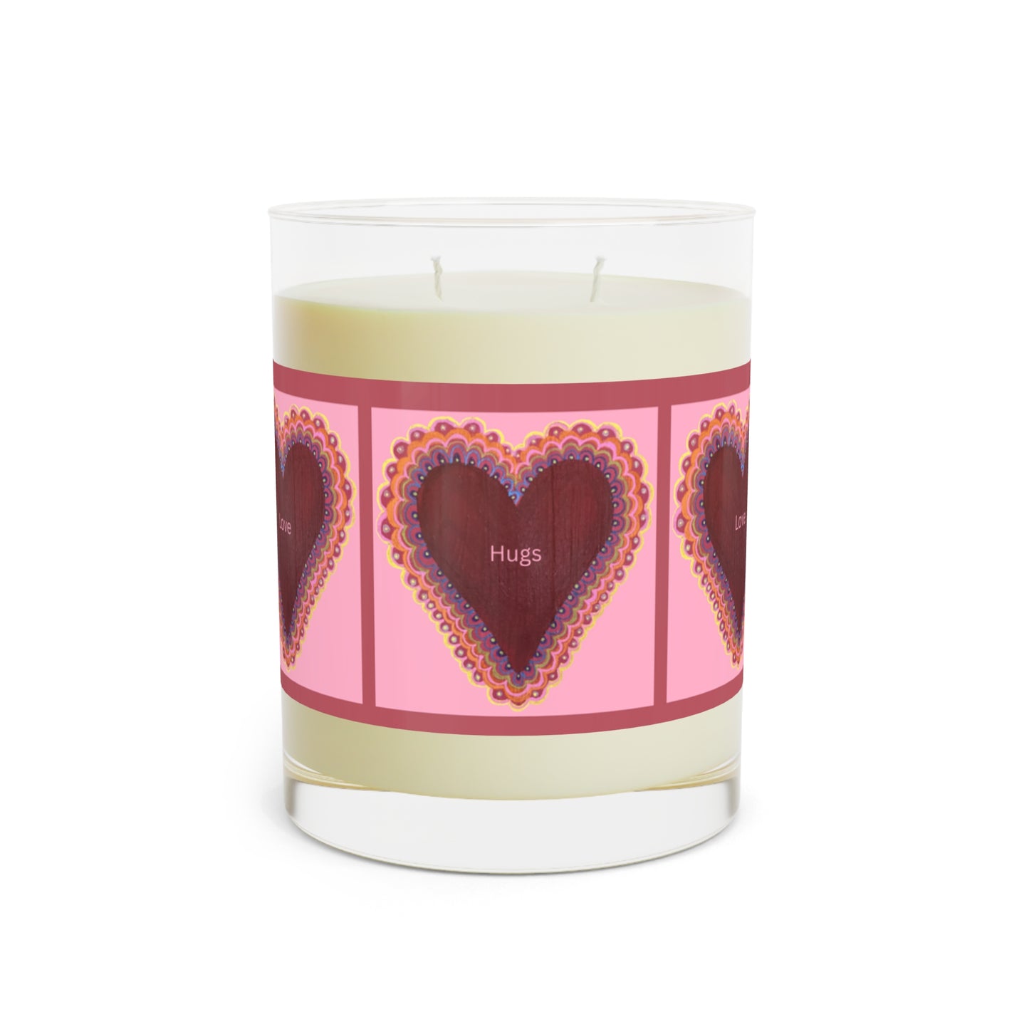 Wing Light Art Designs Conversation Hearts Scented Candle - Full Glass, 11oz