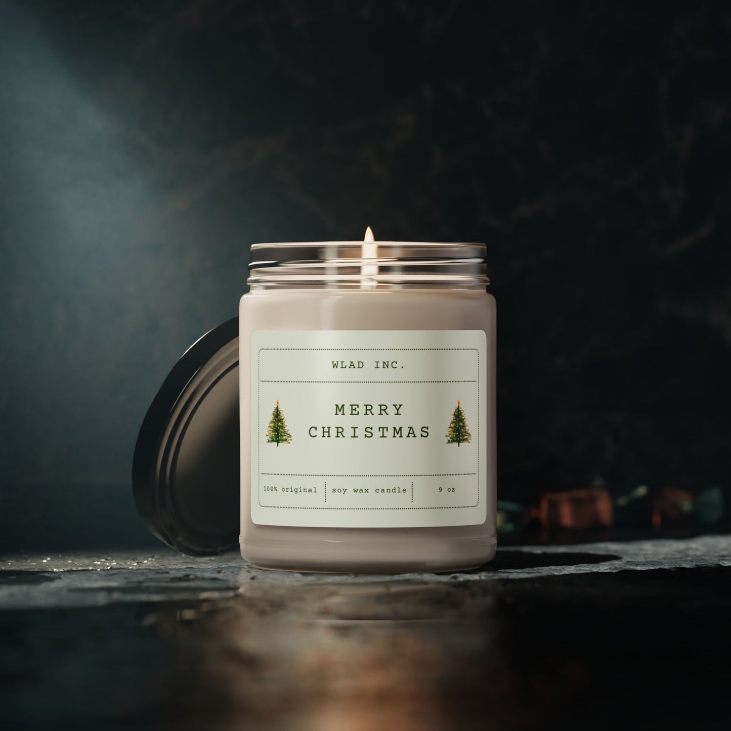 Merry and Bright 9oz. Soy Candle | Cinnamon, Vanilla,  White Sage, Coconut Cream, Peppermint Scent | Christmas Tree Candle | Pine Christmas Candle | Holiday Candle Scented Soy Candle, 9oz