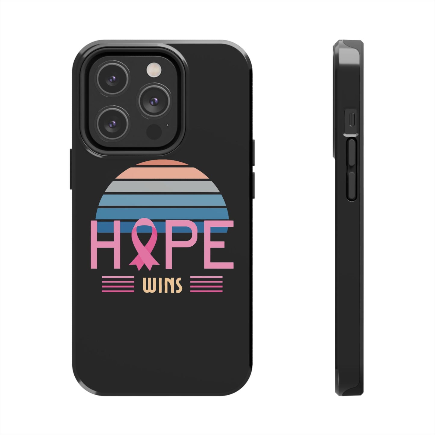 Hope Wins, Cancer Warrior Gift, Support Gift, Breast Cancer Survivor Gift, Cancer Tough Phone Cases, Survivor Gift, Pink Phone iPhone