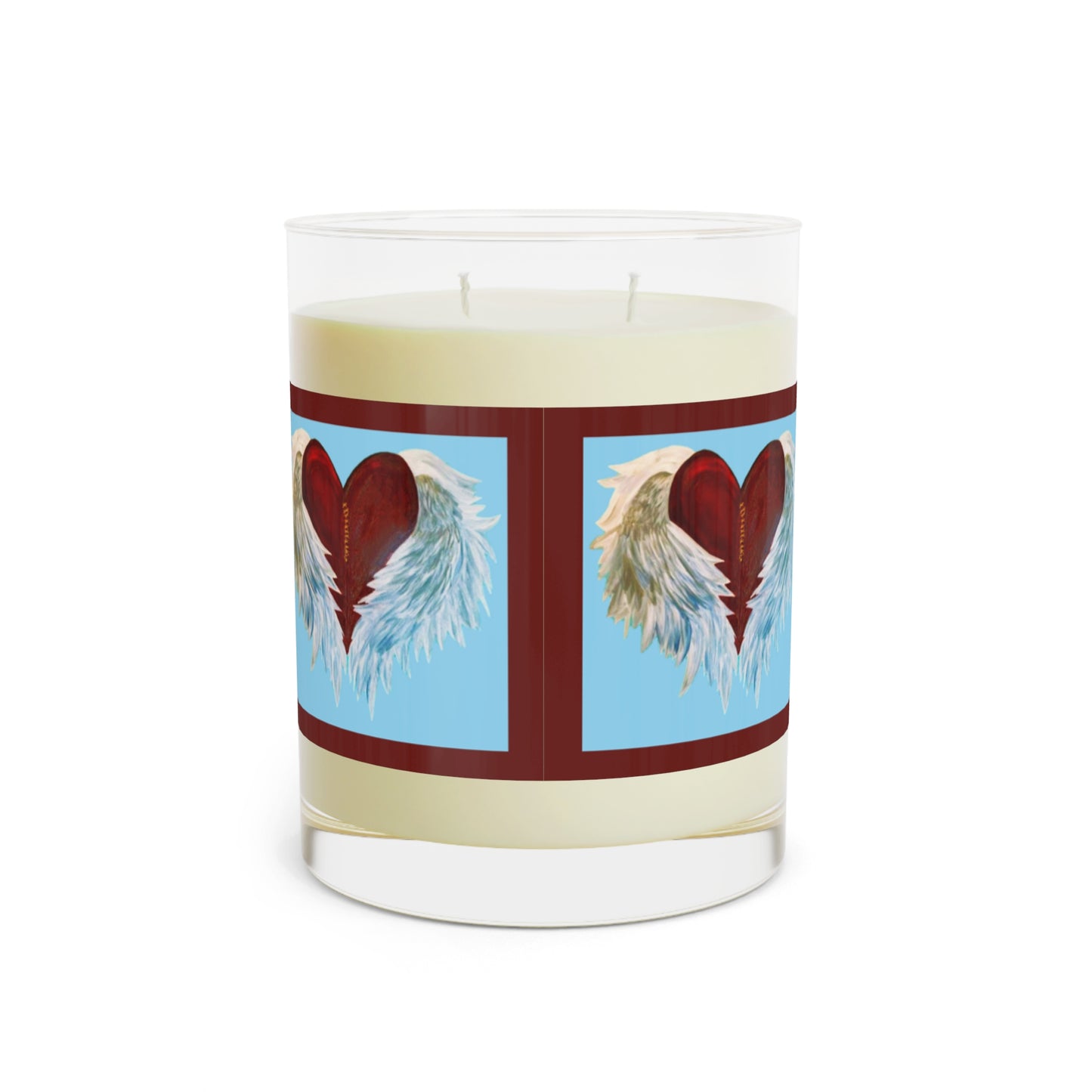 Wing Light Art Designs Healing Heart (blue) Scented Candle - Full Glass, 11oz