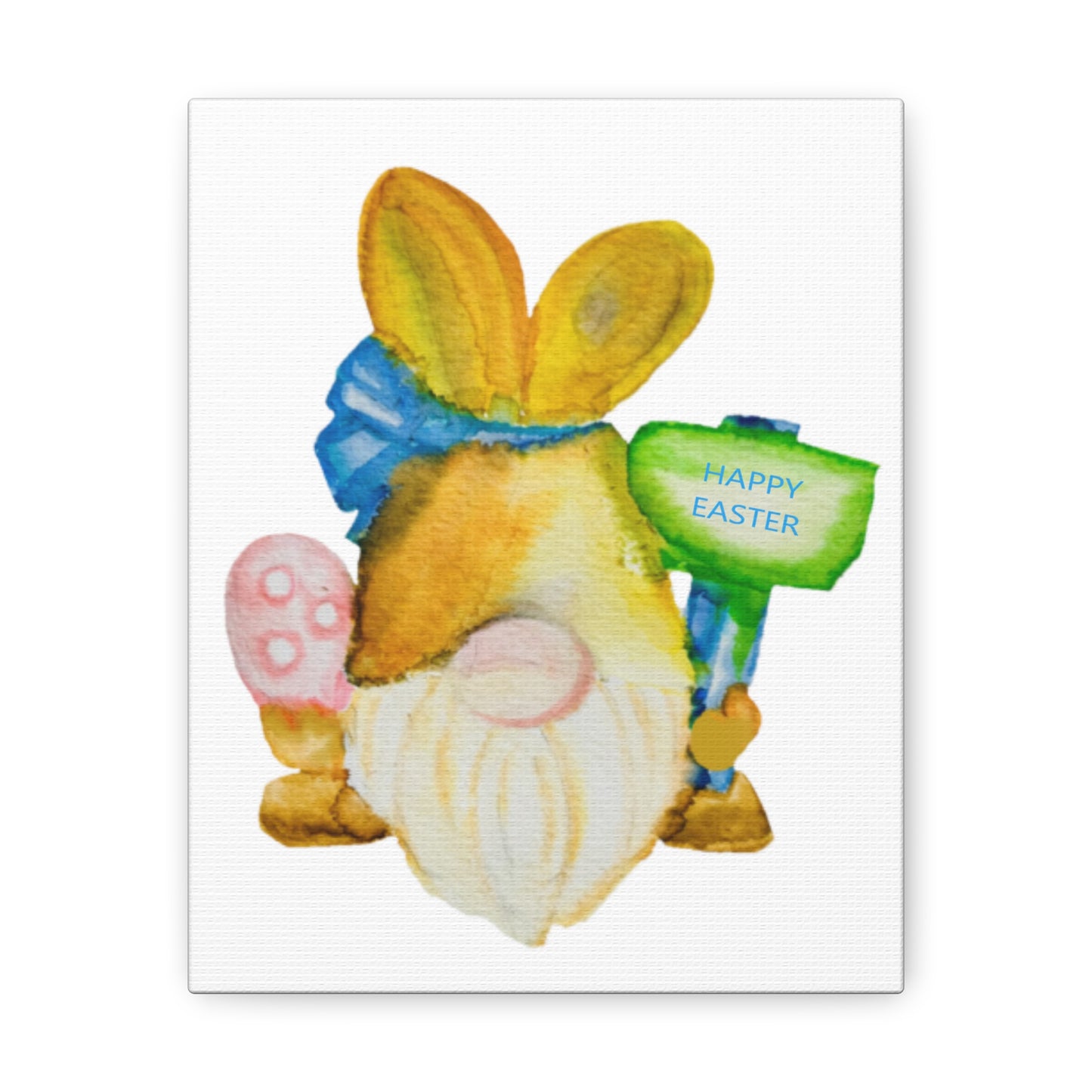 Easter Bunny Gnome Sign Decor Decoration Holiday Family Name Sign Wall Decor Spring Canvas Bunny Gnome Canvas Gallery Wraps