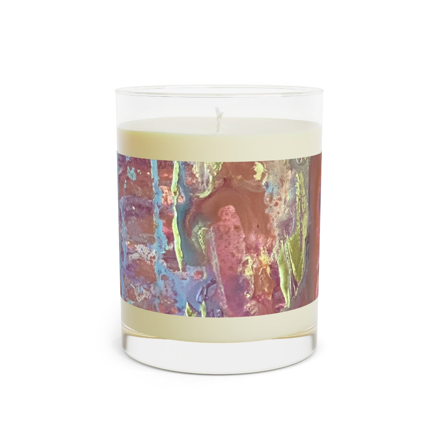 Mauve Abstract Scented Candle - Full Glass, 11oz
