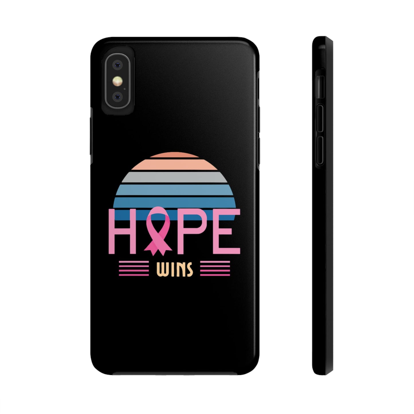 Hope Wins, Cancer Warrior Gift, Support Gift, Breast Cancer Survivor Gift, Cancer Tough Phone Cases, Survivor Gift, Pink Phone iPhone