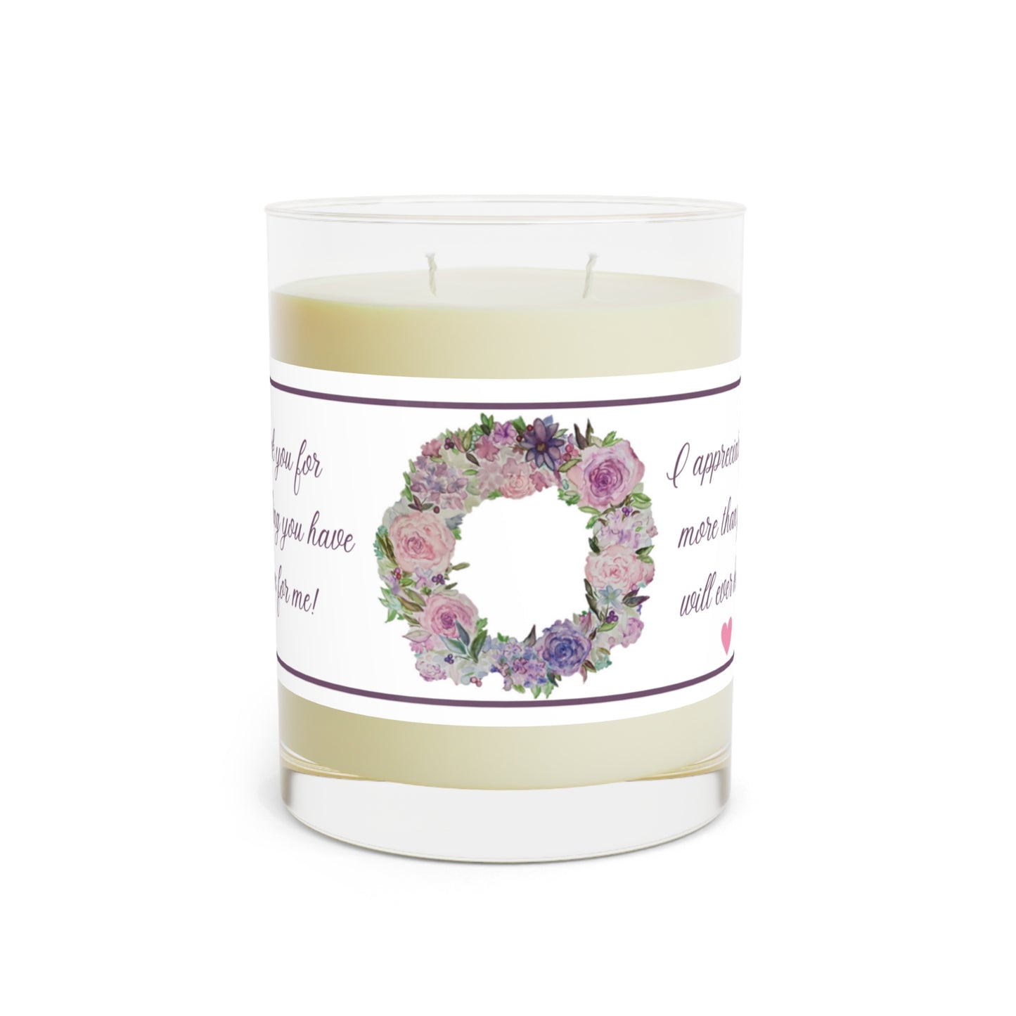 Wing Light Art Designs Thank You Teacher Appreciation Scented Candle - Full Glass, 11oz