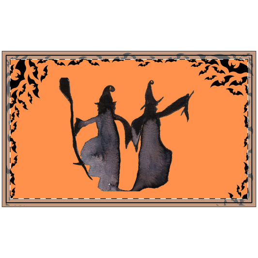 Halloween Witch Doormat, Trick or Treat Welcome Mat, Spooky Entrance Decor, Fall Home Decoration, Unique Gift for Halloween
