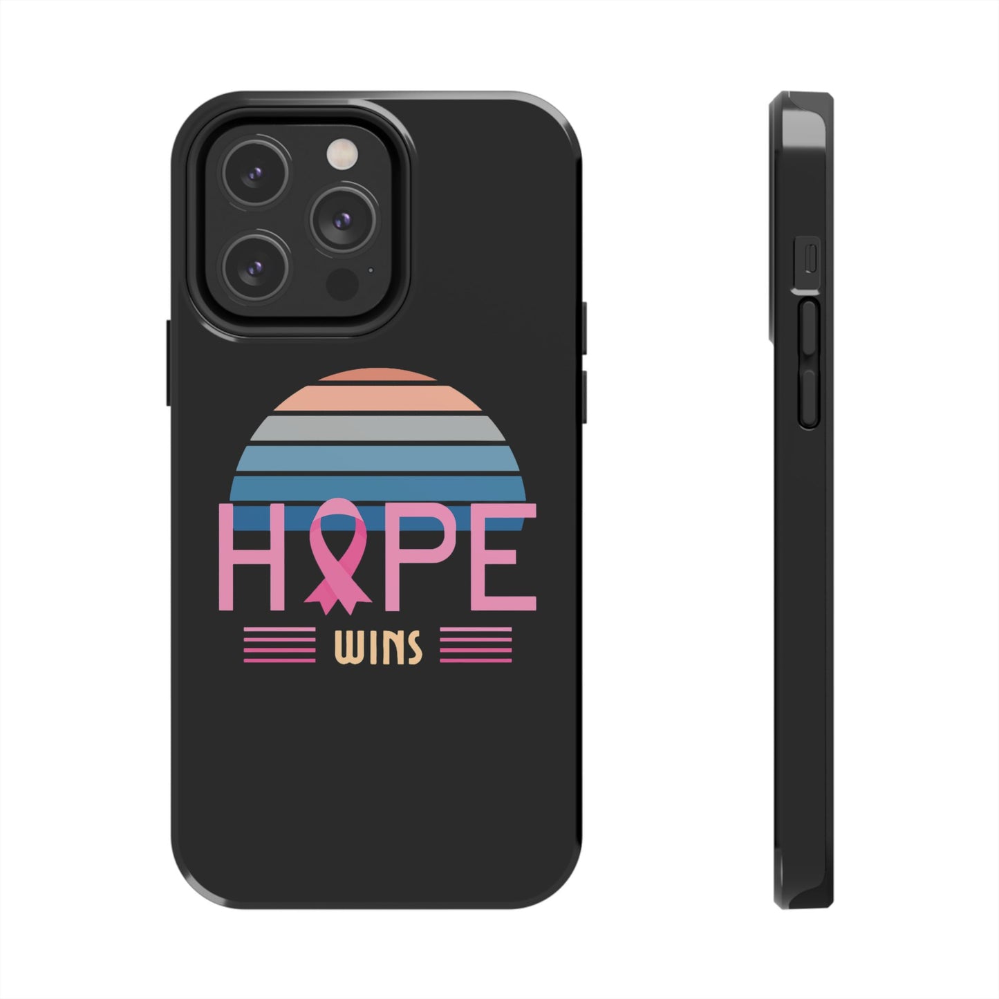 Hope Wins, Cancer Warrior Gift, Support Gift, Breast Cancer Survivor Gift, Cancer Tough Phone Cases, Survivor Gift, Pink Phone iPhone