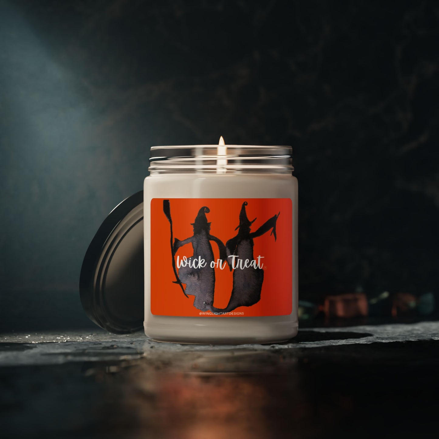 Spooky Season Soy Candle - Halloween Fall Autumn Candle Decor for Home - Halloween Gifts - Giftable Halloween Candle, Seasonal Gifts Wick or Treat Scented Soy Candle, 9oz