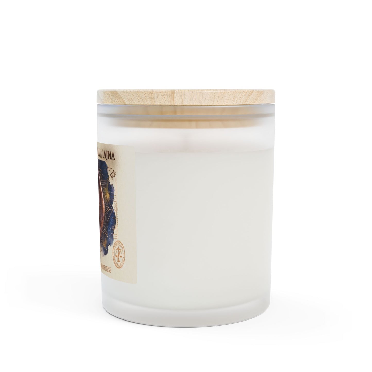 The Sovereign Audit™ Third Eye Chakra Frosted Glass Candle — 11oz Meditation & Intuition Soy Candle