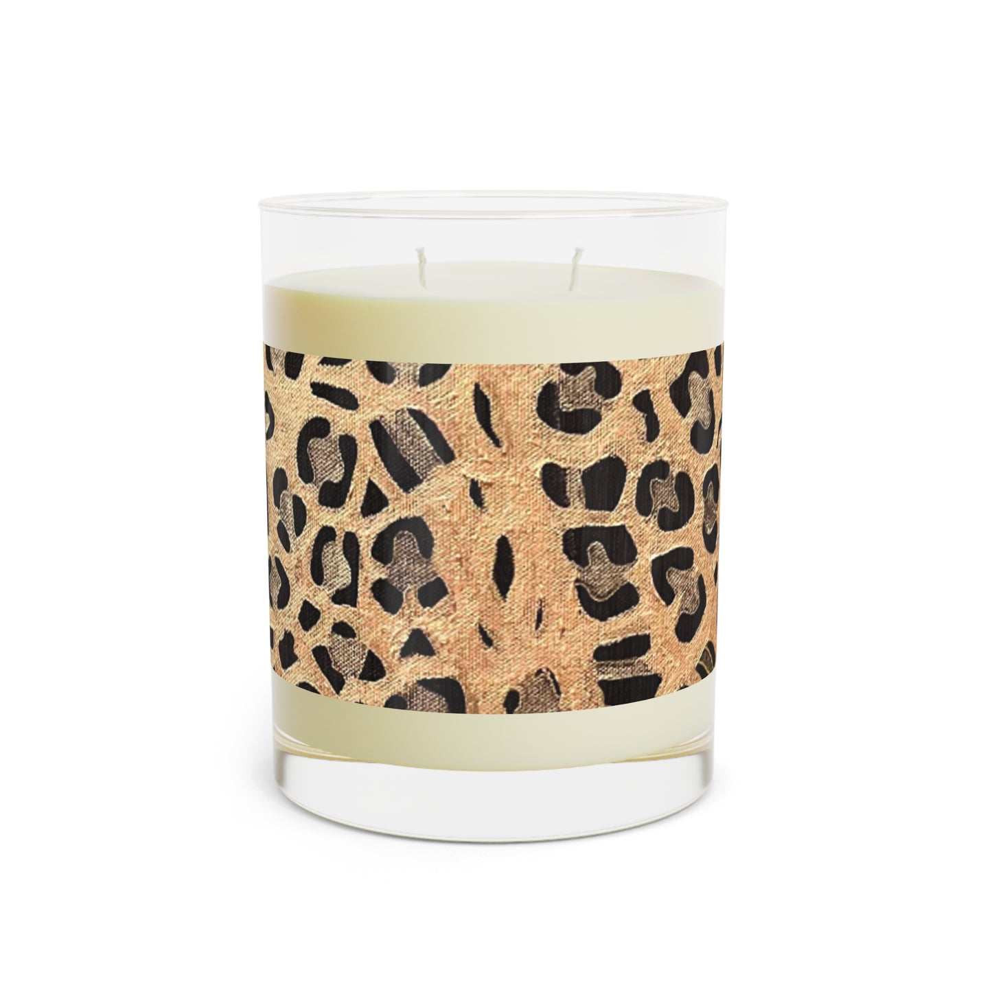 Wing Light Art Designs Gold Leopard Print Scented Candle - Full Glass, 11oz