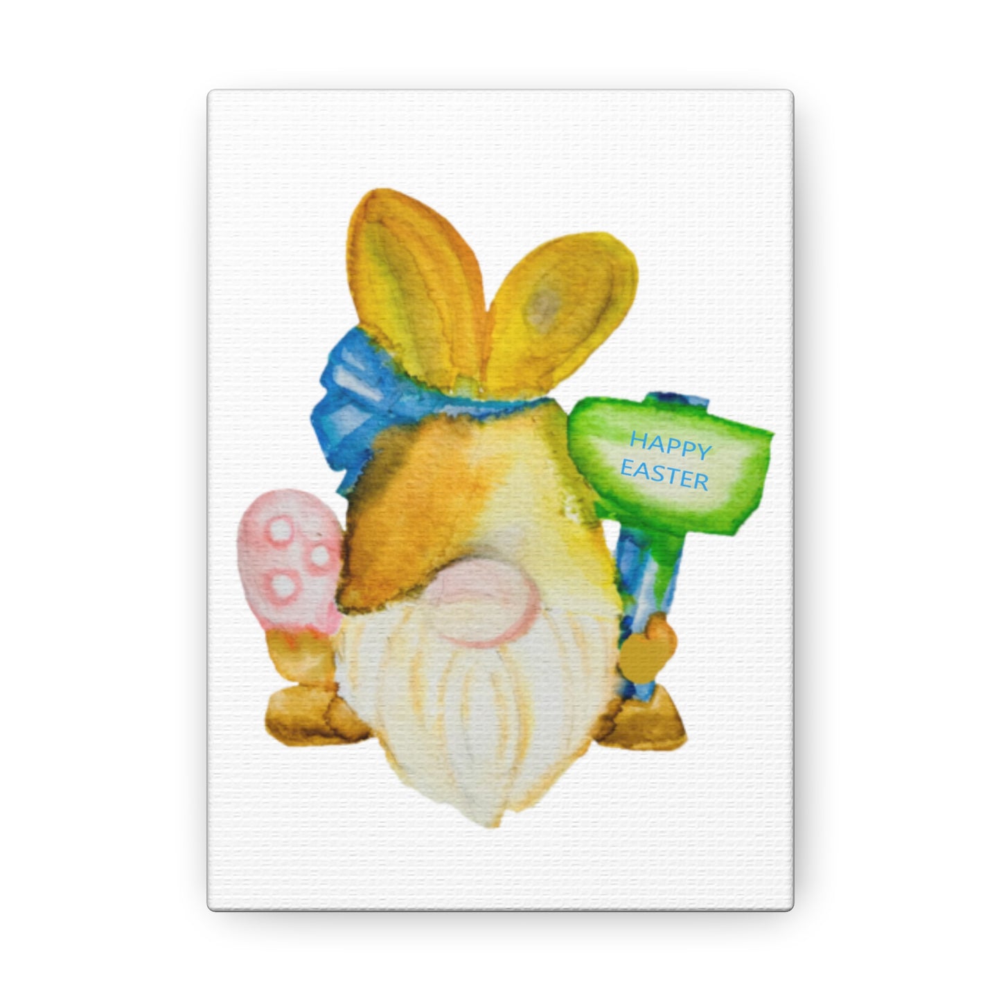 Easter Bunny Gnome Sign Decor Decoration Holiday Family Name Sign Wall Decor Spring Canvas Bunny Gnome Canvas Gallery Wraps