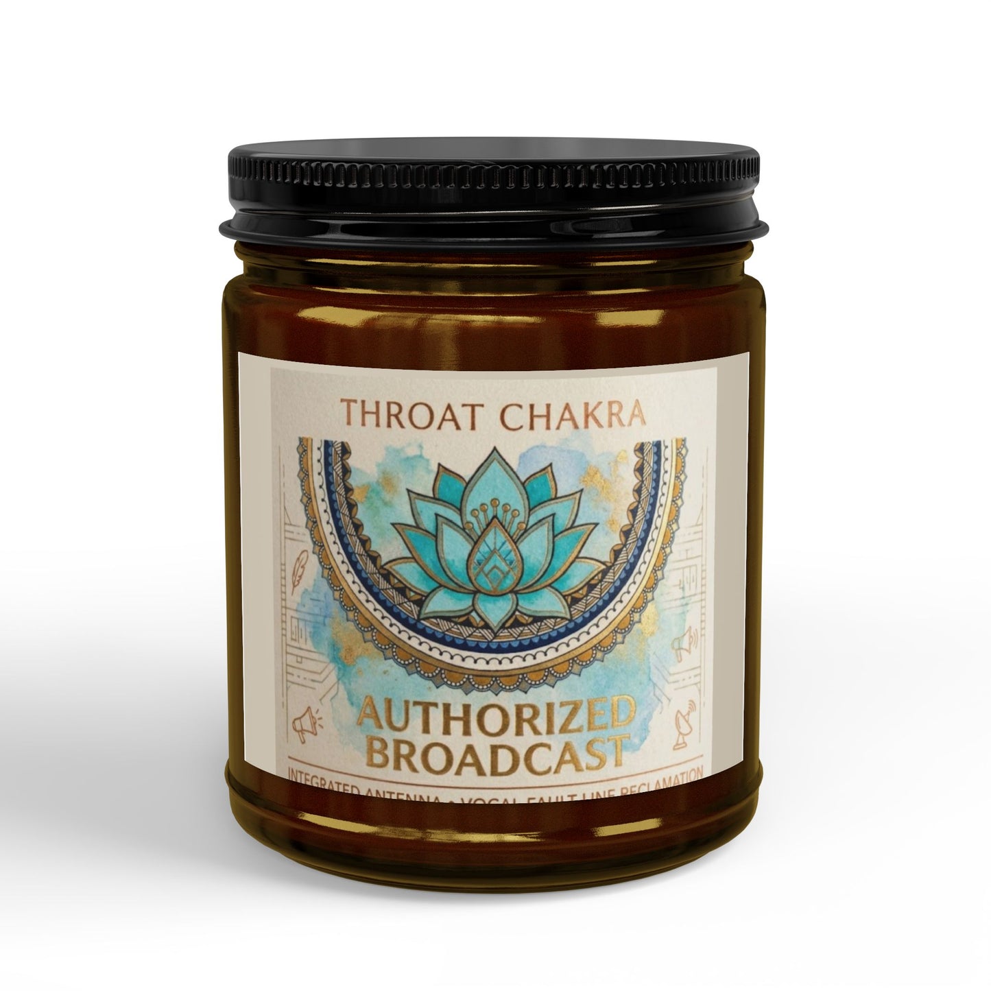 The Sovereign Audit™ Throat Chakra Soy Candle — 'Authorize' Scented Jar (4oz & 9oz)