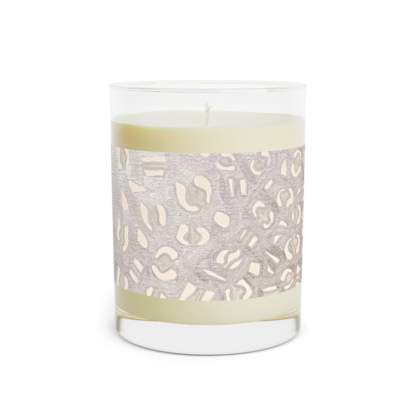 100% Natural Food-Grade Soy Wax Silver Leopard Aromatherapy Scented Candle - Full Glass, 11oz