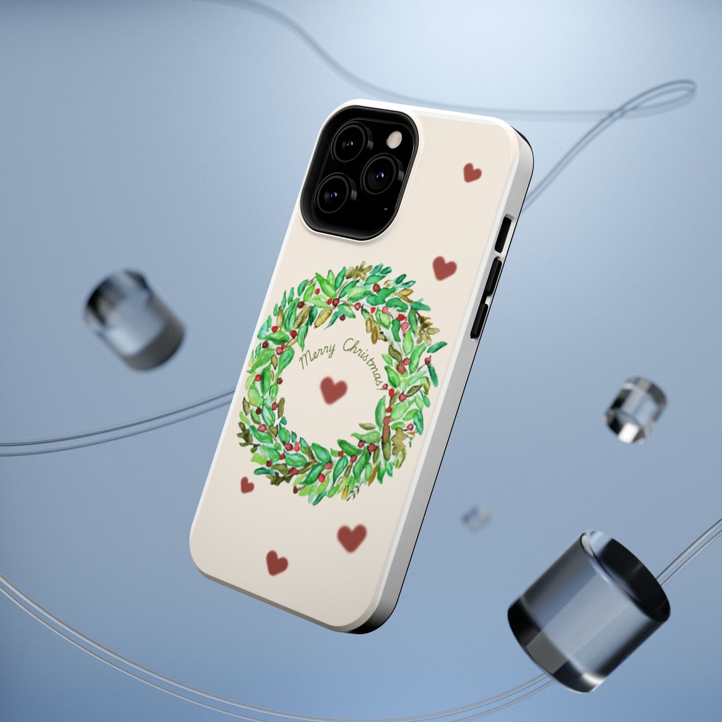 Merry Christmas Phone Case for iPhone 16, 16 Plus, 16 Pro 16 Pro Max, iPhone 15, 15 Plus, 15 Pro 15 Pro Max, Plus 14, 13, 12 and 11 Impact-Resistant Cases